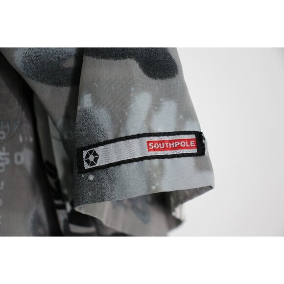 Vintage Southpole Mens Large Y2K Spell Out Loop Collar Button Up Shirt C998 - Picture 4 of 7